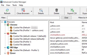 Advanced Cookie Manager screenshot