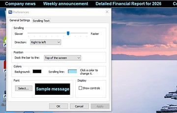 Presentation Ticker screenshot